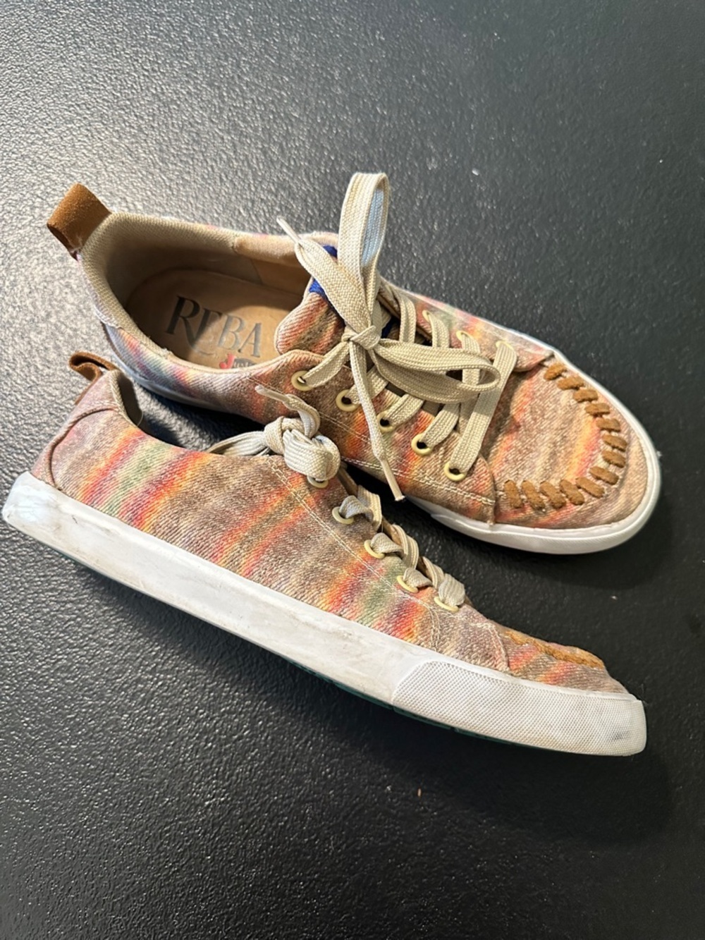Justin Reba Ladies Arreba Casual Sneaker Rainbow Western Shoes size 8.5